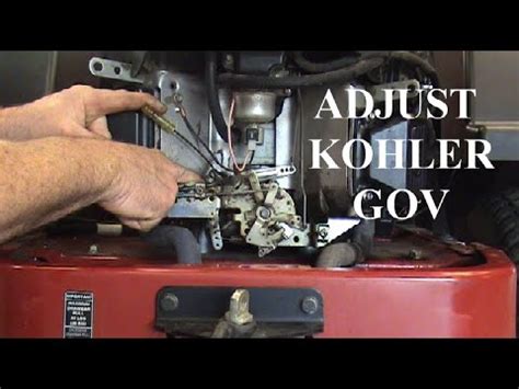 There is some serious adjustment needed on the throttle. . Kohler courage 20 governor adjustment